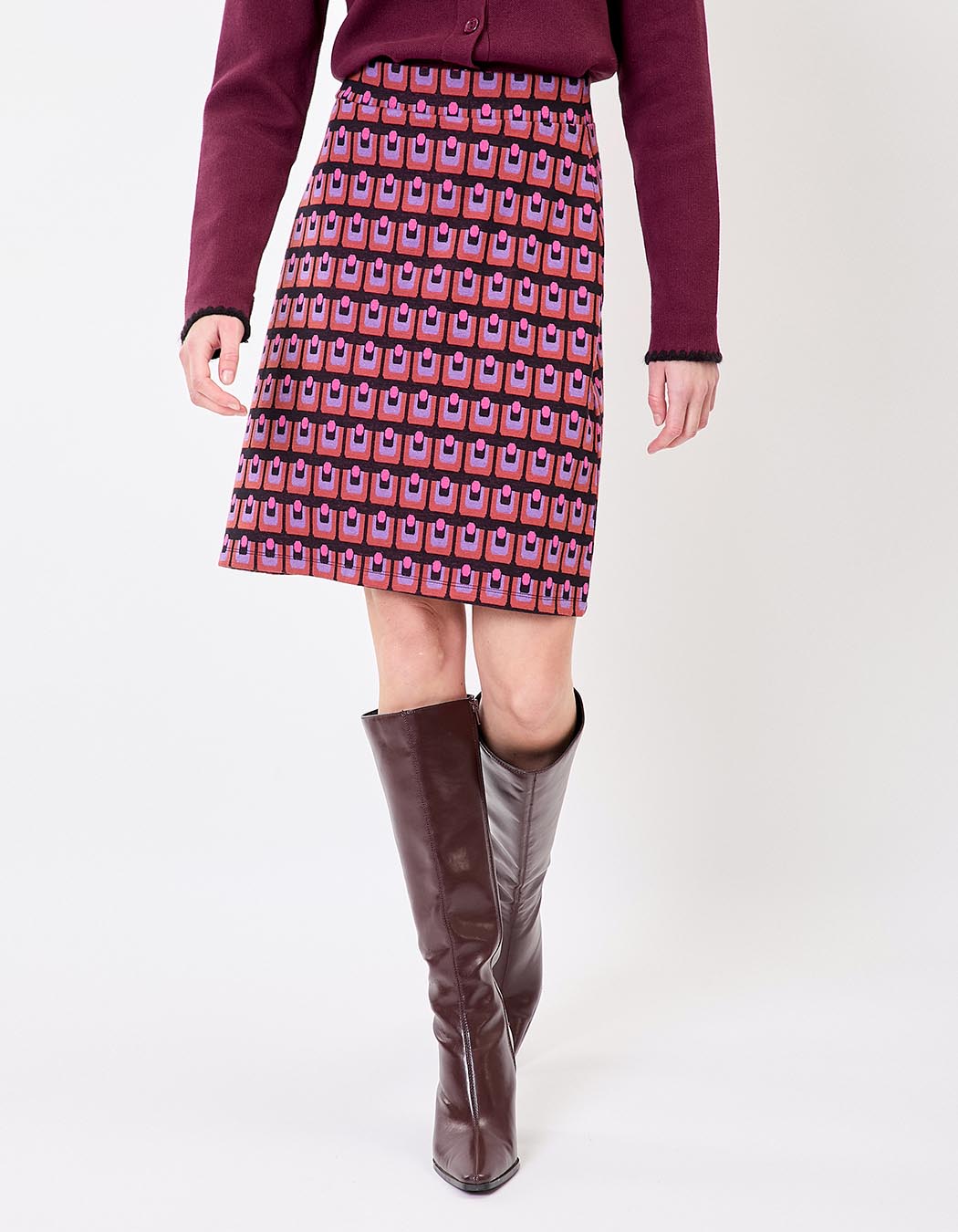 Jupe maille courte bio imprimé Princesse Nomade