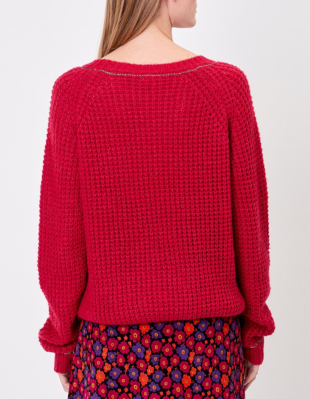 Pull droit maille fantaisie imprimé Princesse Nomade