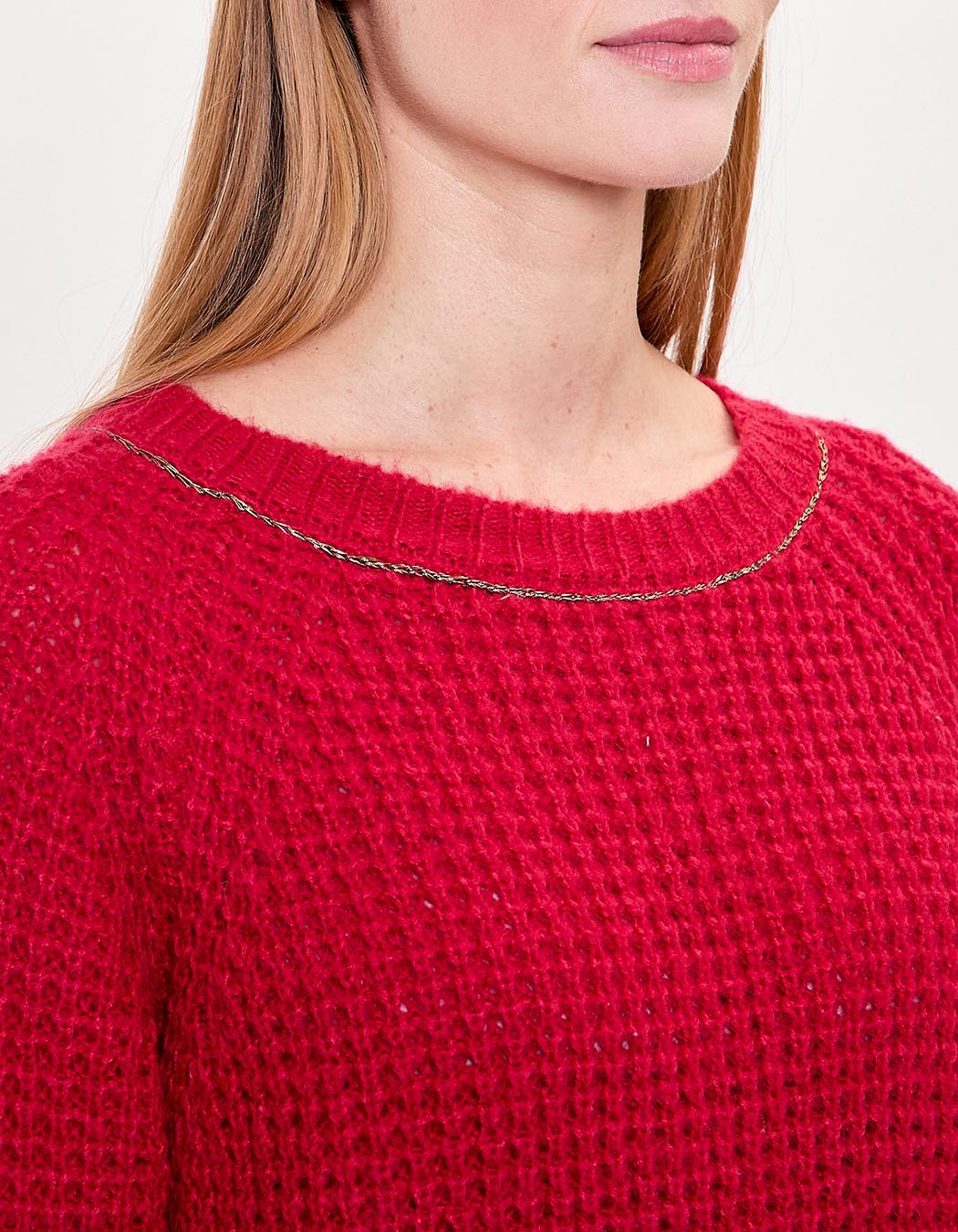 Pull droit maille fantaisie imprimé Princesse Nomade