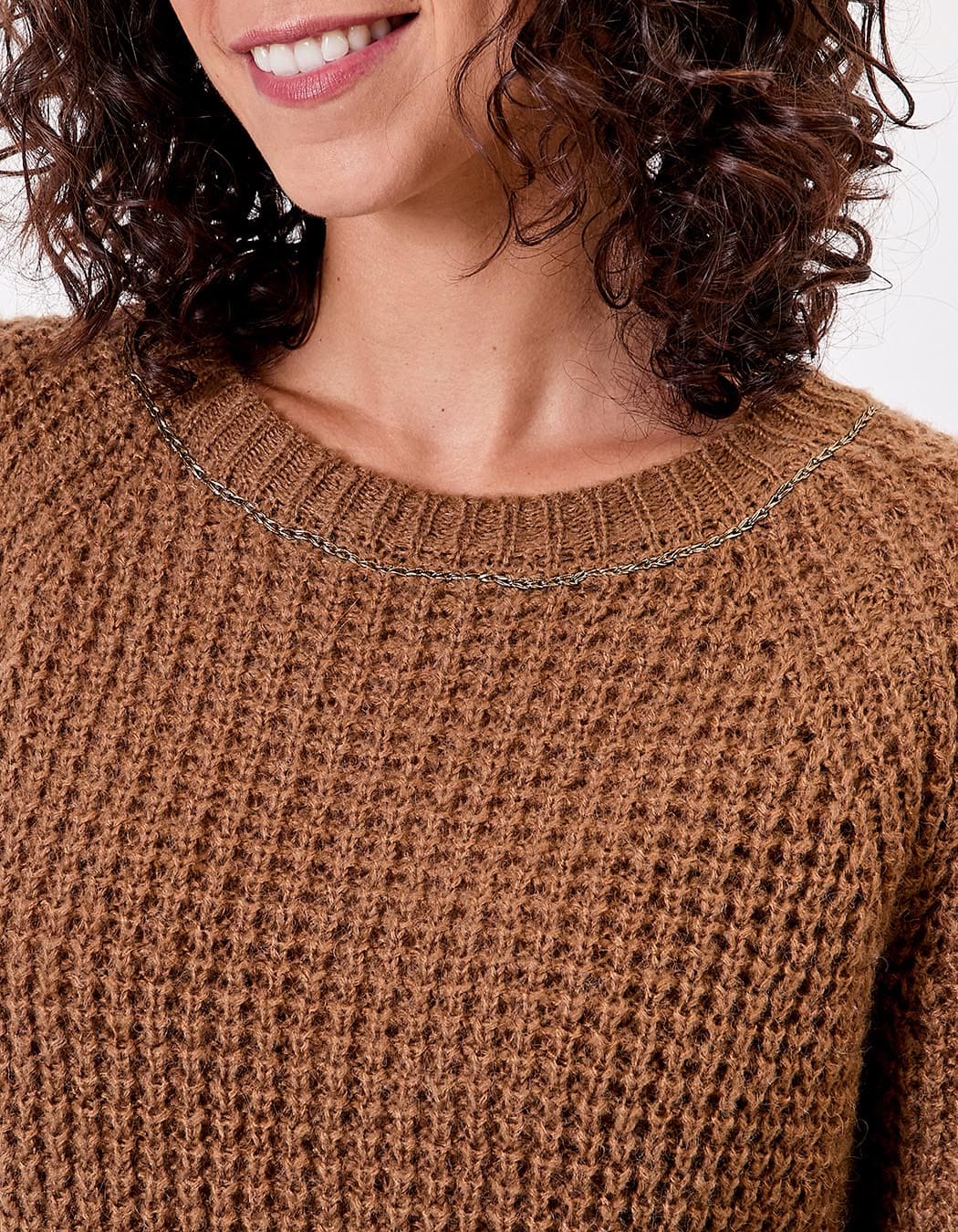 Pull droit maille fantaisie imprimé Princesse Nomade