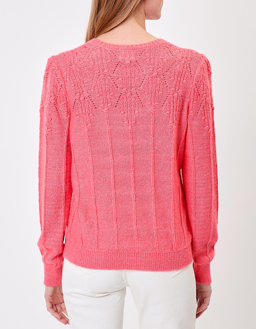Pull maille fantaisie col rond imprimé Princesse Nomade