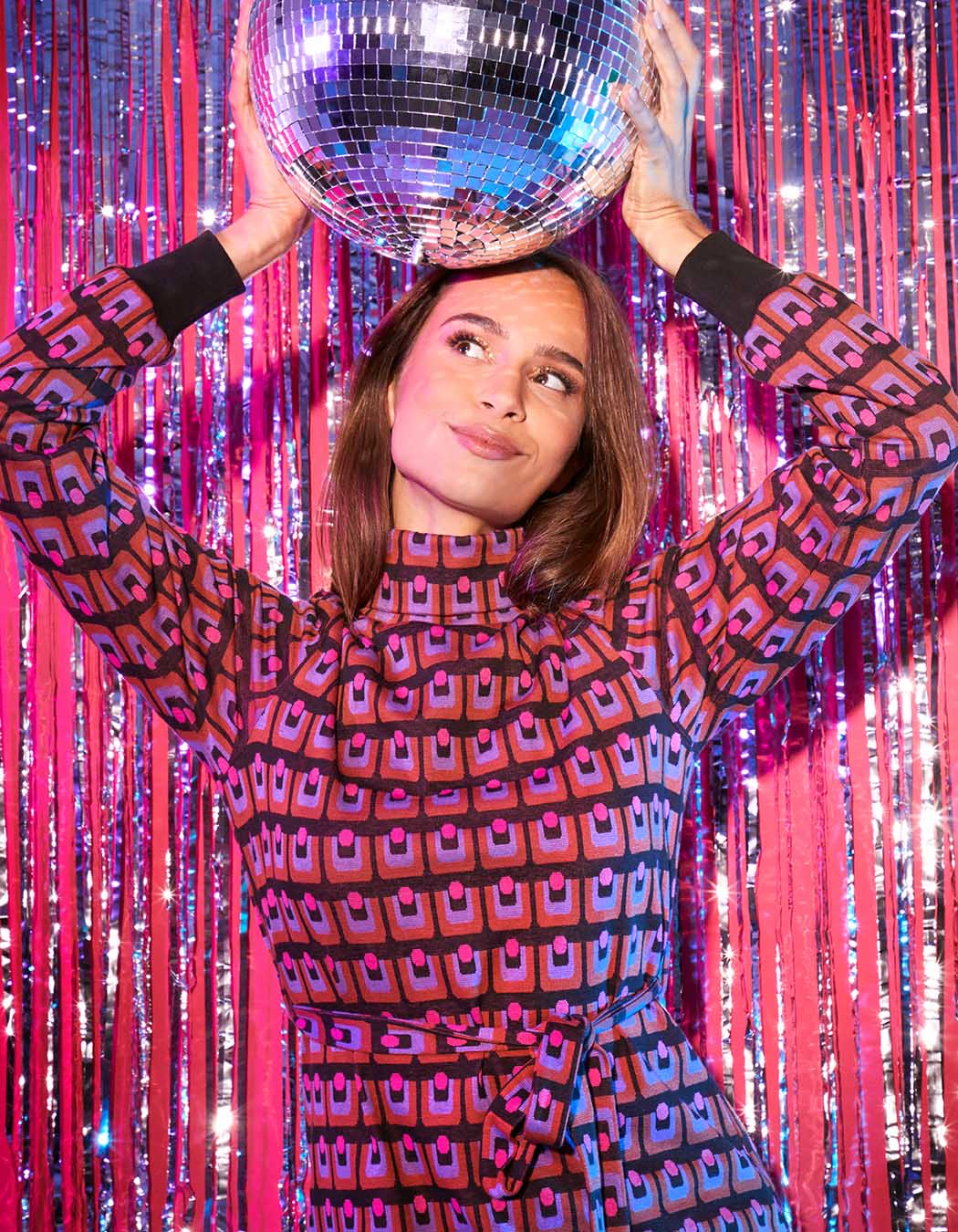 Robe en maille jacquard imprimée imprimé Princesse Nomade