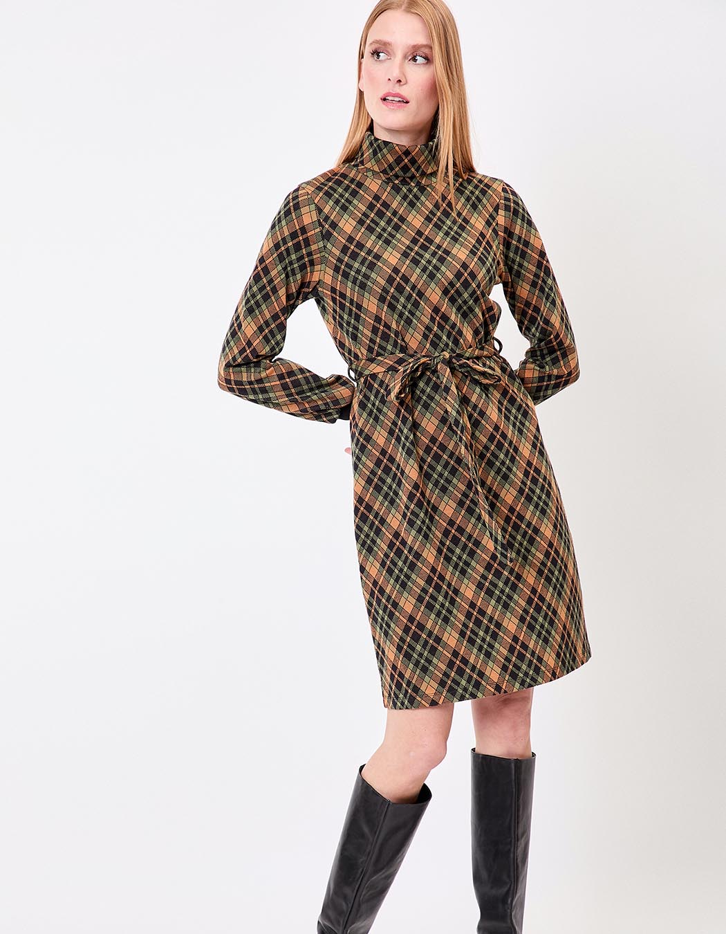 Robe droite maille jacquard bio imprimé Princesse Nomade