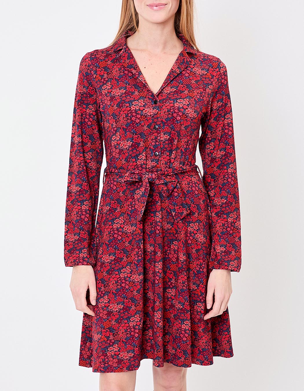 Robe maille fluide ceinturée imprimé Princesse Nomade