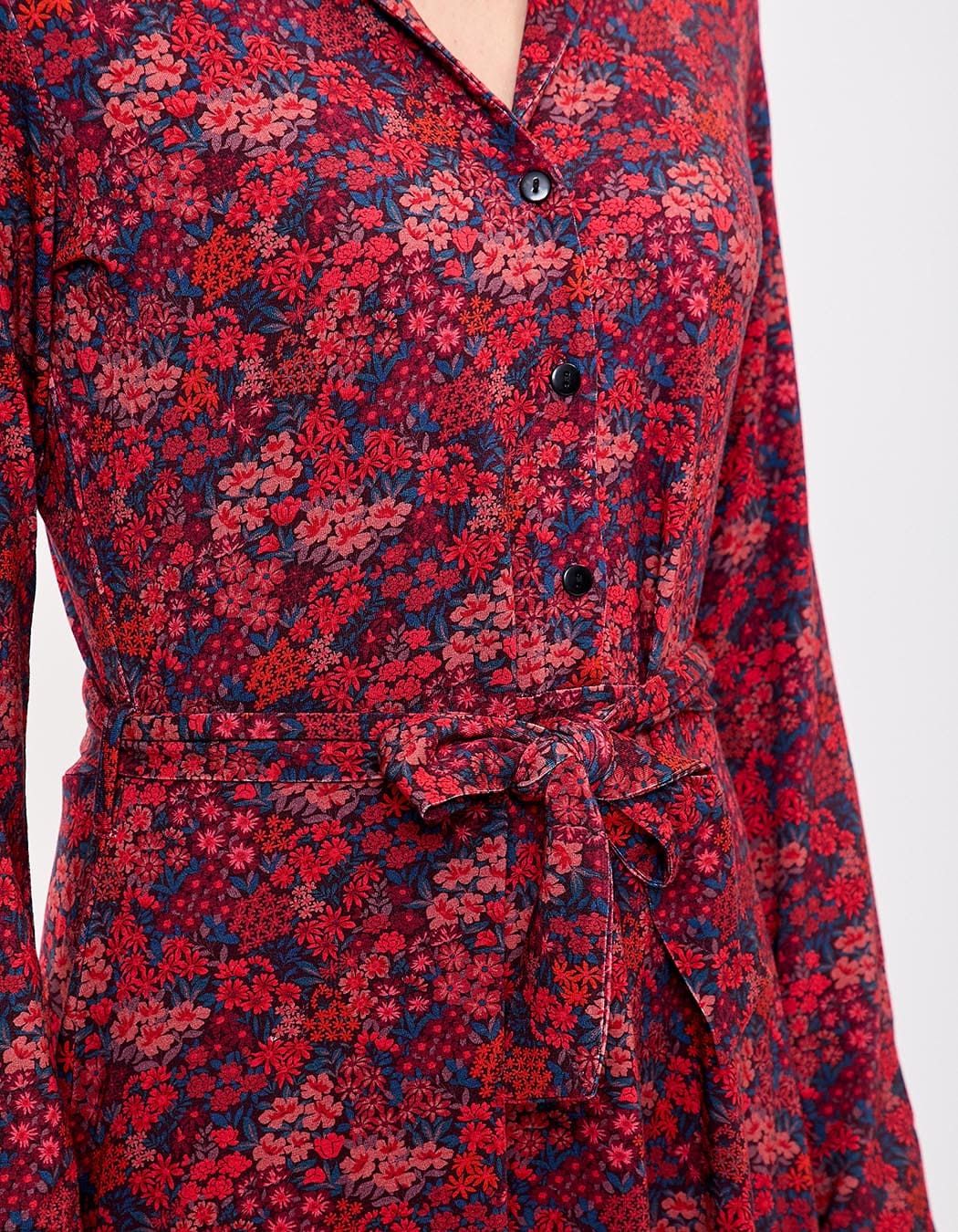 Robe maille fluide ceinturée imprimé Princesse Nomade