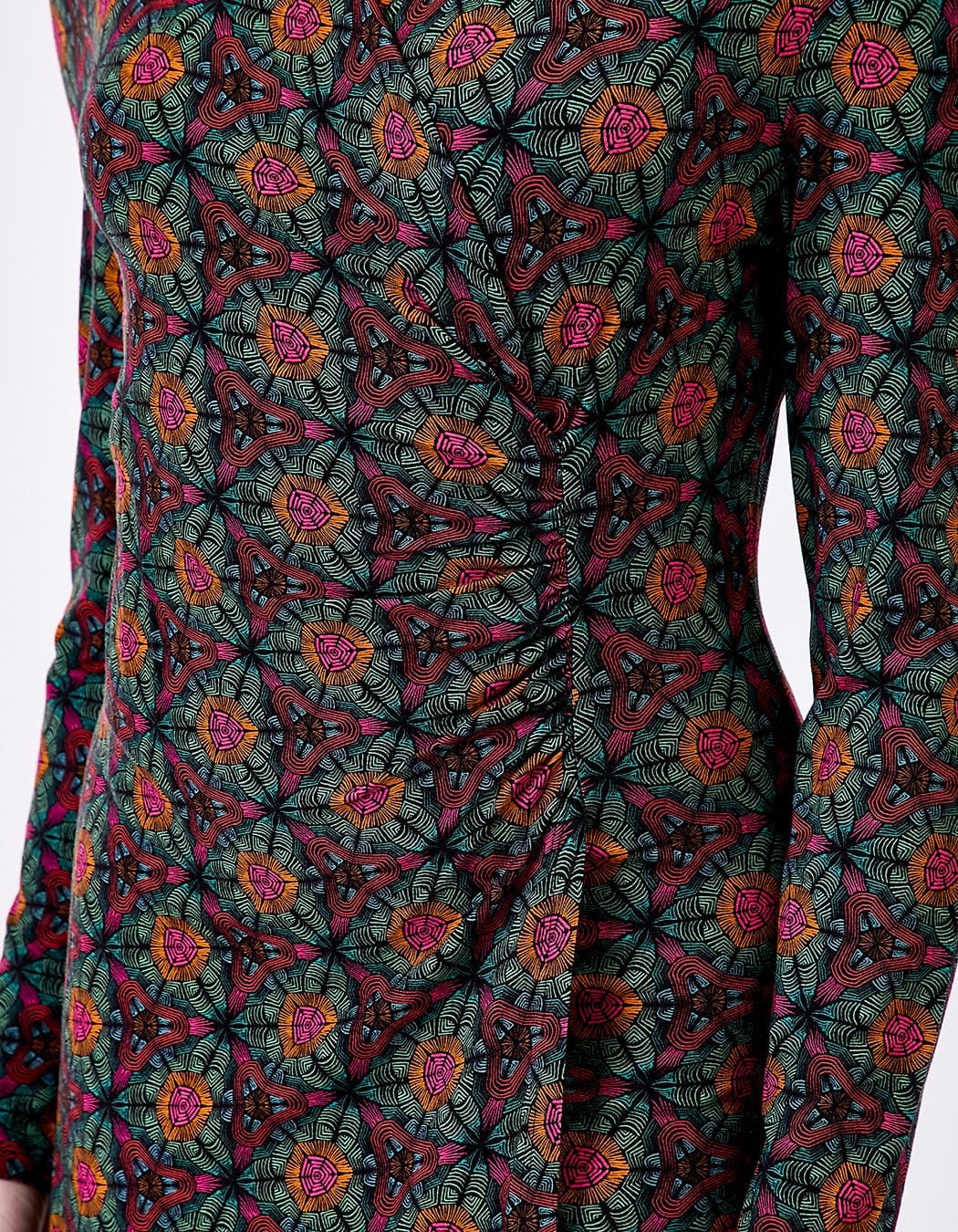 Robe maille fluide esprit portefeuille imprimé Princesse Nomade