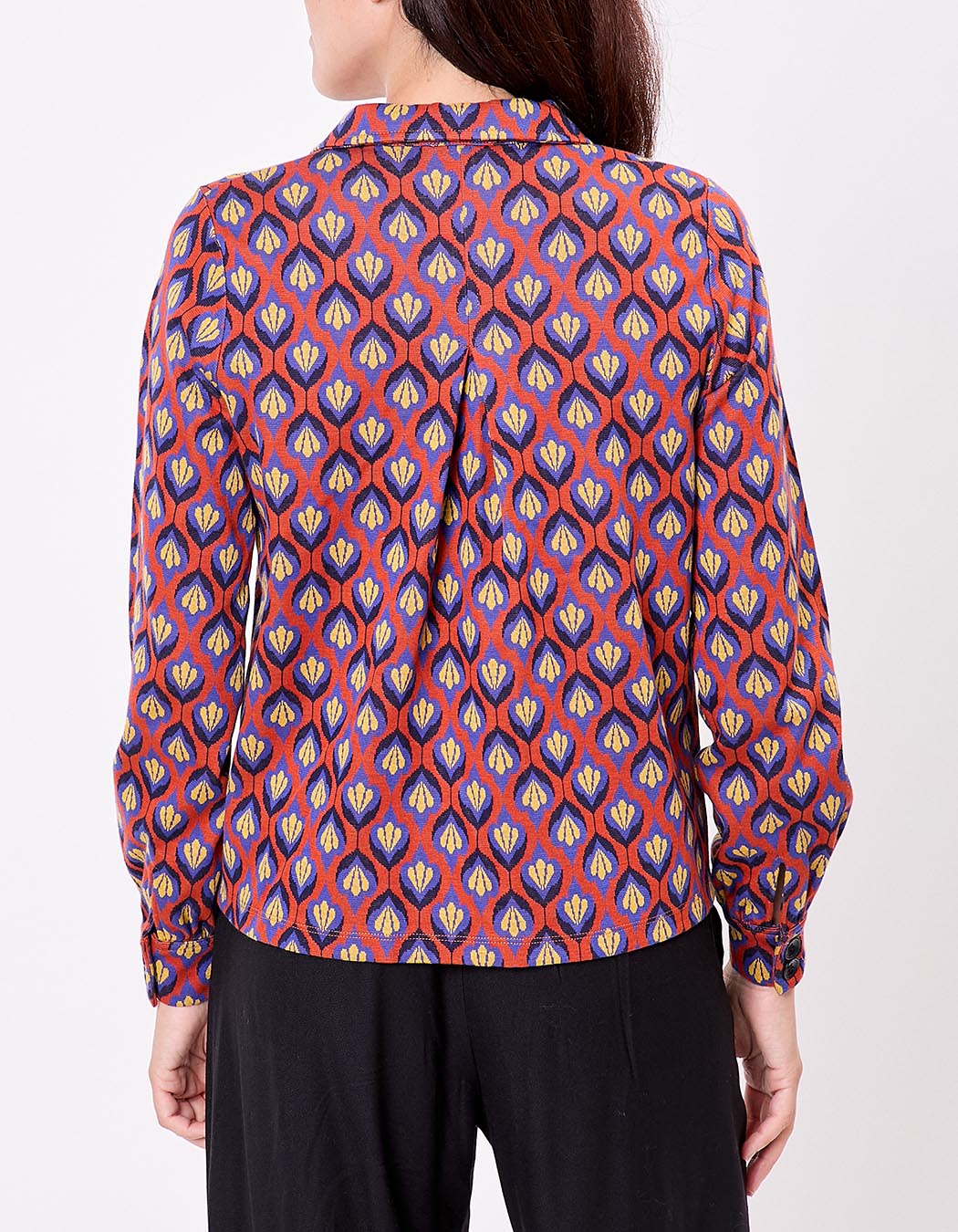 Veste courte maille jacquard bio imprimé Princesse Nomade