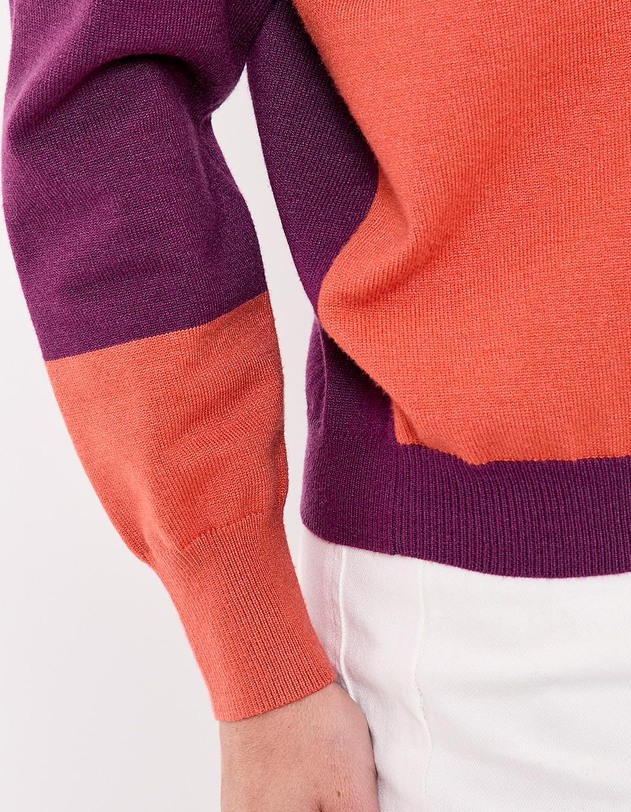 Pull tricot patchwork imprim&eacute; La Fianc&eacute;e