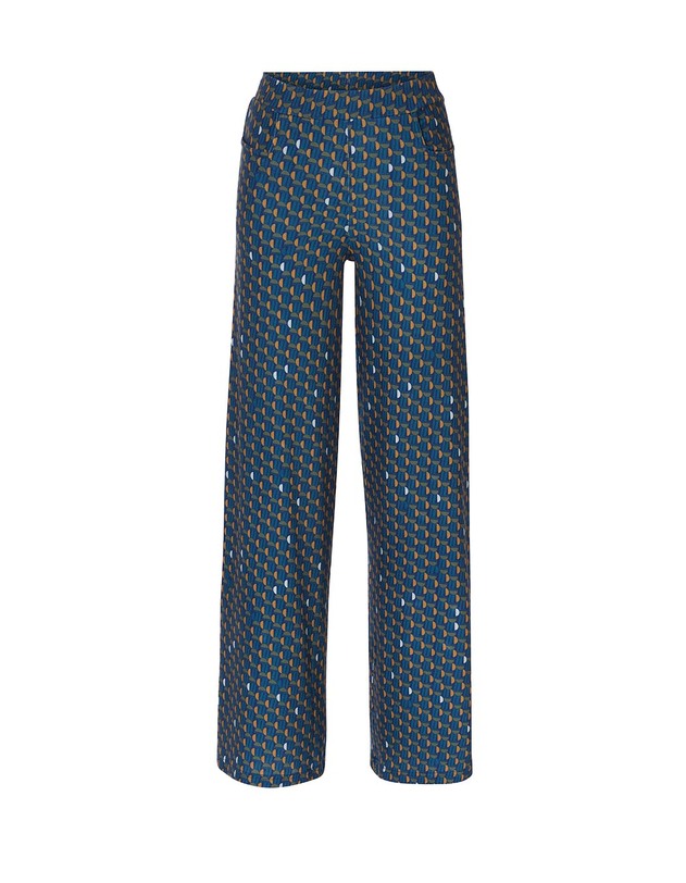 Pantalon large maille souple imprim&eacute; La Fianc&eacute;e
