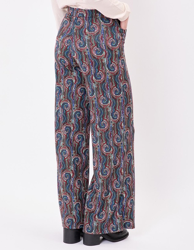Pantalon large maille souple imprim&eacute; La Fianc&eacute;e
