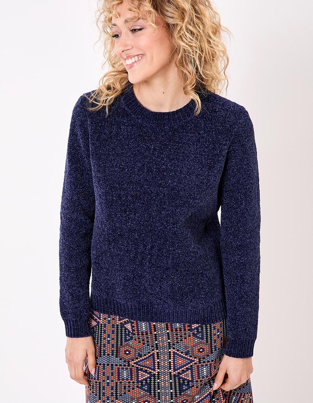 Pull maille duveteuse imprim&eacute; La Fianc&eacute;e