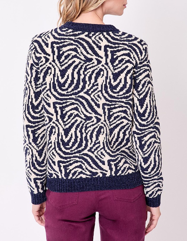 Pull maille duveteuse imprim&eacute; La Fianc&eacute;e