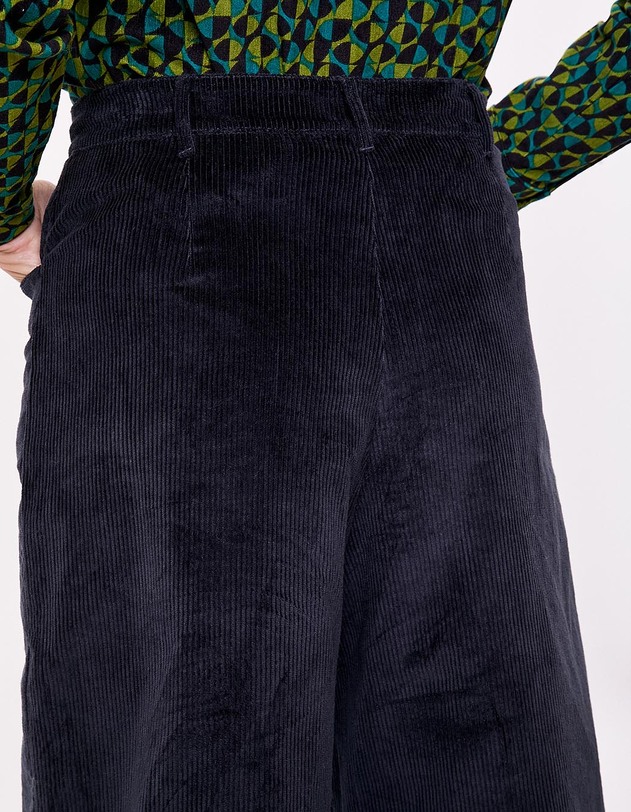 Pantalon velours large 7/8 imprim&eacute; La Fianc&eacute;e