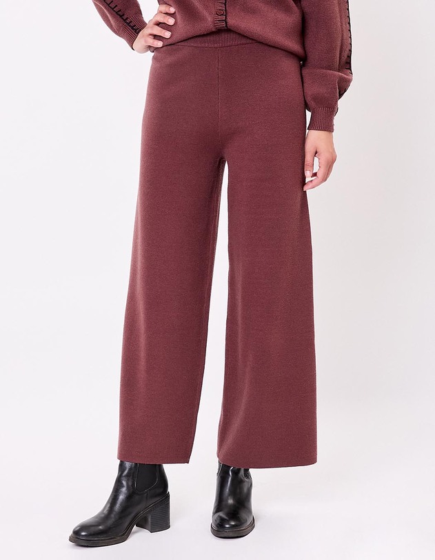 Pantalon maille large imprimé La Fiancée