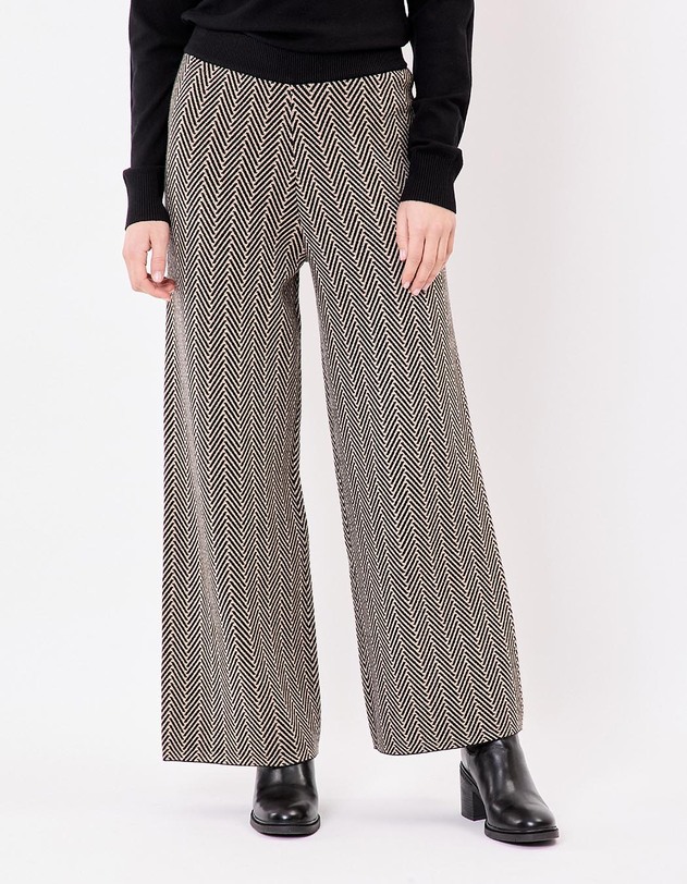 Pantalon maille large imprim&eacute; La Fianc&eacute;e