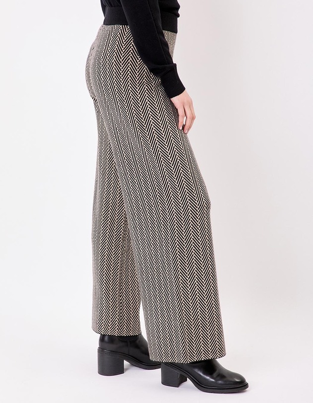 Pantalon maille large imprim&eacute; La Fianc&eacute;e