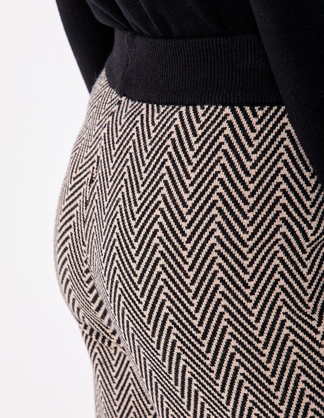 Pantalon maille large imprim&eacute; La Fianc&eacute;e