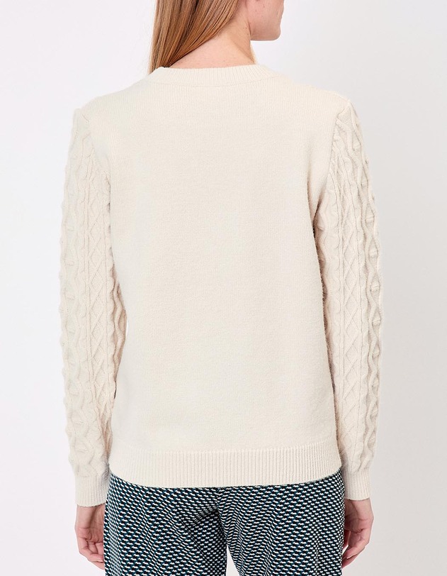 Pull maille brod&eacute;e imprim&eacute; La Fianc&eacute;e