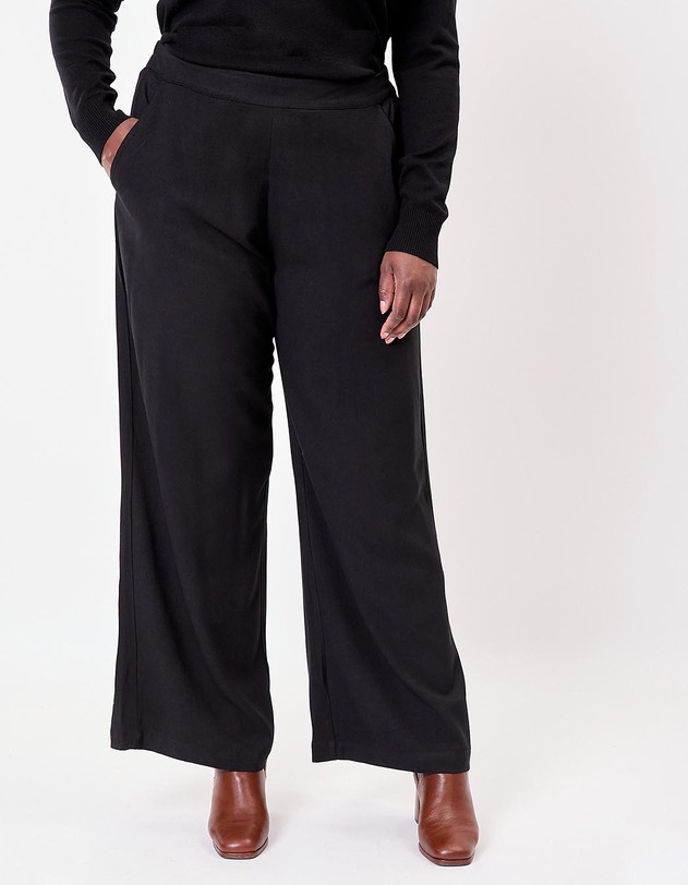 Pantalon large fluide imprim&eacute; La Fianc&eacute;e