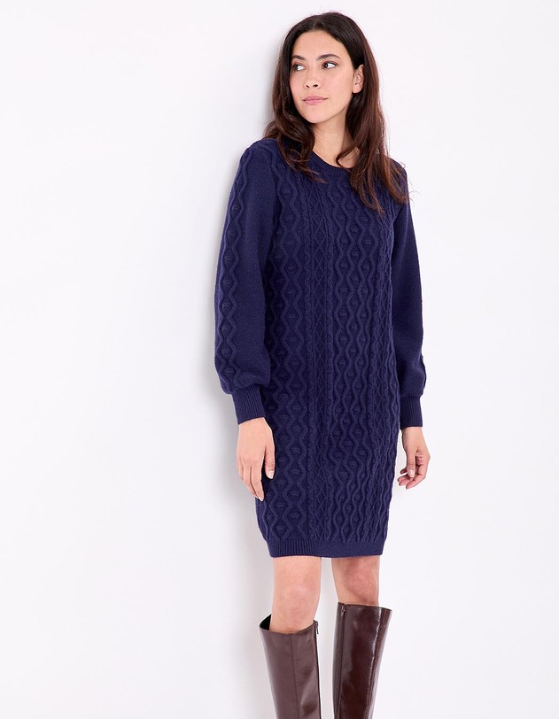 Robe pull maille fantaisie imprim&eacute; La Fianc&eacute;e