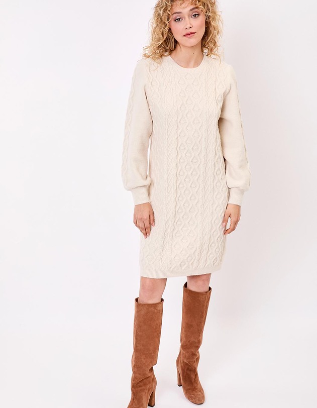 Robe pull maille fantaisie imprim&eacute; La Fianc&eacute;e