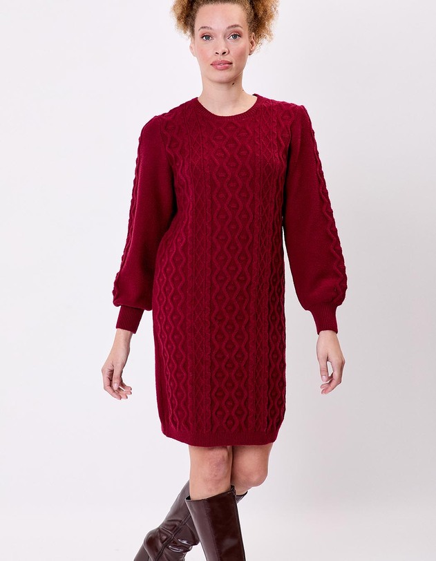 Robe pull maille fantaisie imprim&eacute; La Fianc&eacute;e