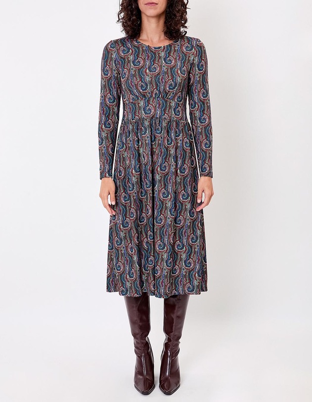 Robe midi maille imprim&eacute; La Fianc&eacute;e