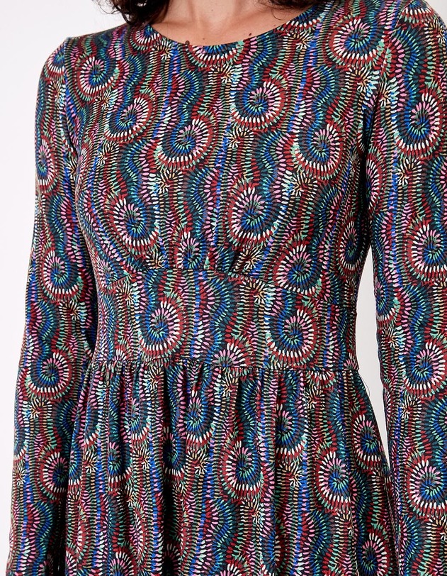 Robe midi maille imprim&eacute; La Fianc&eacute;e