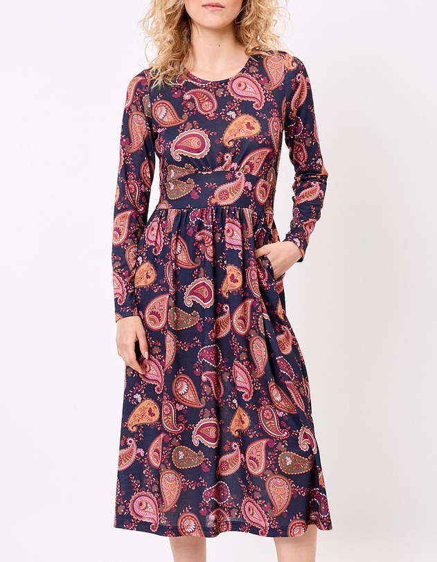 Robe midi maille imprim&eacute; La Fianc&eacute;e