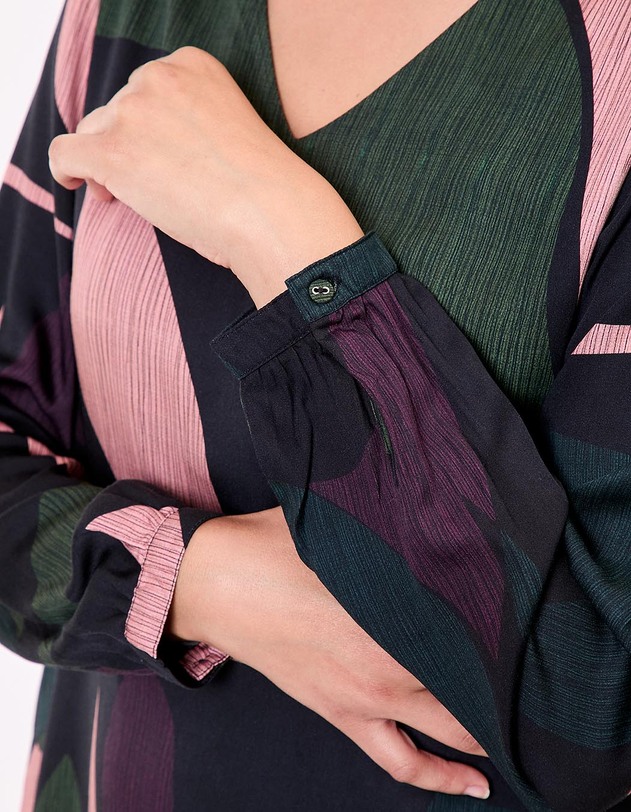Robe fluide &eacute;vas&eacute;e imprim&eacute; La Fianc&eacute;e
