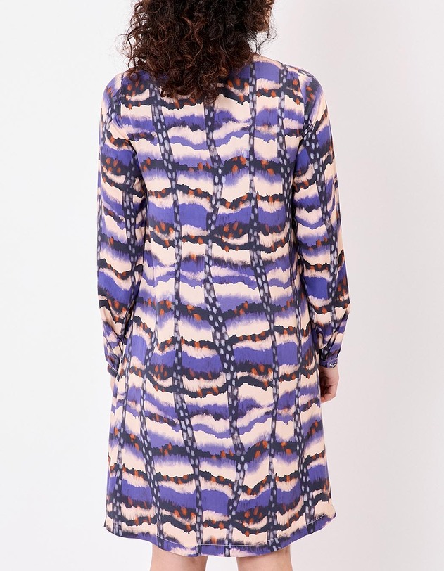Robe fluide &eacute;vas&eacute;e imprim&eacute; La Fianc&eacute;e