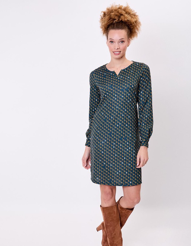 Robe maille fluide imprim&eacute; La Fianc&eacute;e