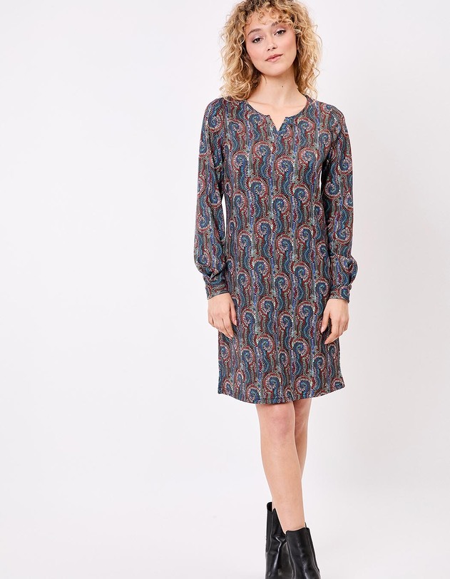Robe maille fluide imprim&eacute; La Fianc&eacute;e