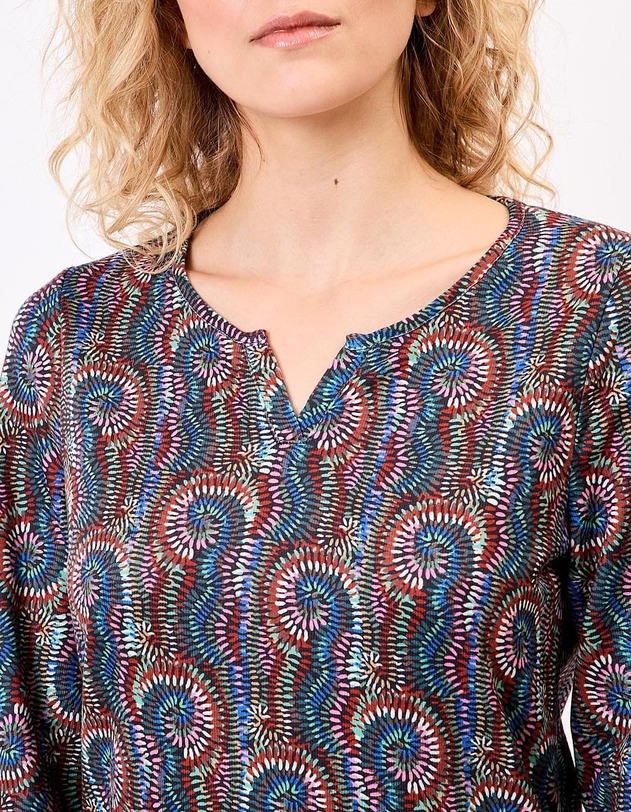 Robe maille fluide imprim&eacute; La Fianc&eacute;e
