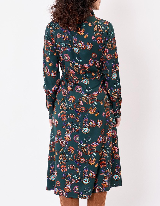 Robe chemise midi fluide &agrave; nouer imprim&eacute; La Fianc&eacute;e