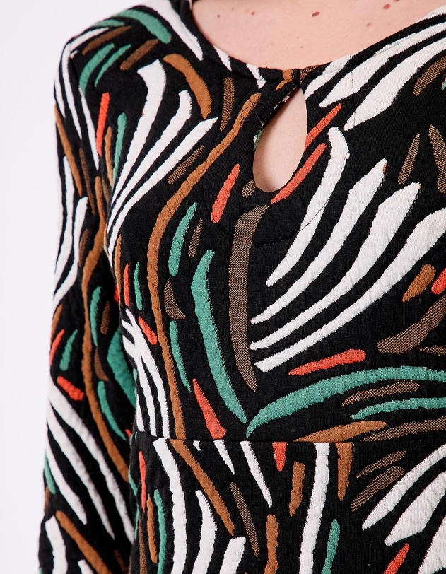 Robe maille jacquard ajust&eacute;e imprim&eacute; La Fianc&eacute;e