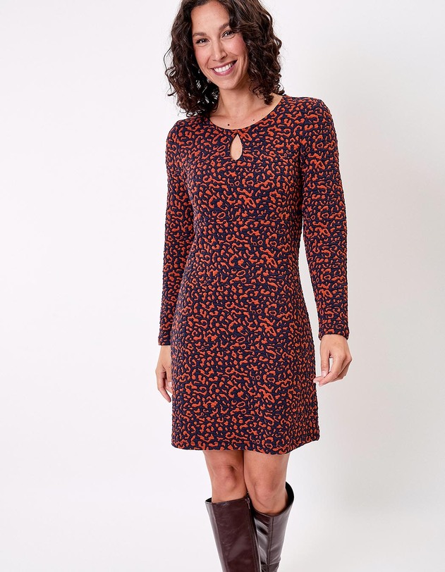 Robe maille jacquard ajust&eacute;e imprim&eacute; La Fianc&eacute;e