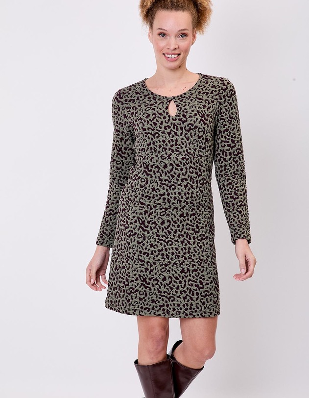 Robe maille jacquard ajust&eacute;e imprim&eacute; La Fianc&eacute;e