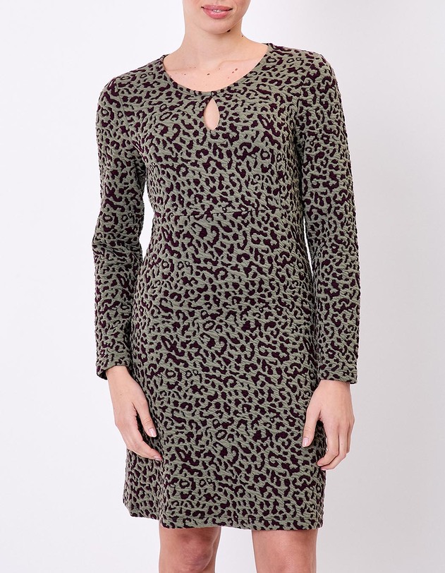 Robe maille jacquard ajust&eacute;e imprim&eacute; La Fianc&eacute;e