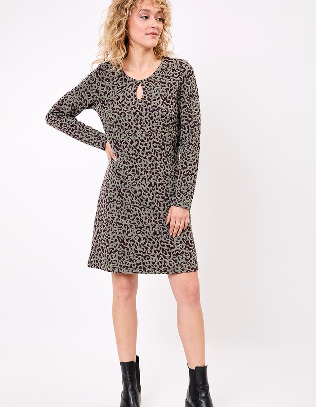 Robe maille jacquard ajust&eacute;e imprim&eacute; La Fianc&eacute;e