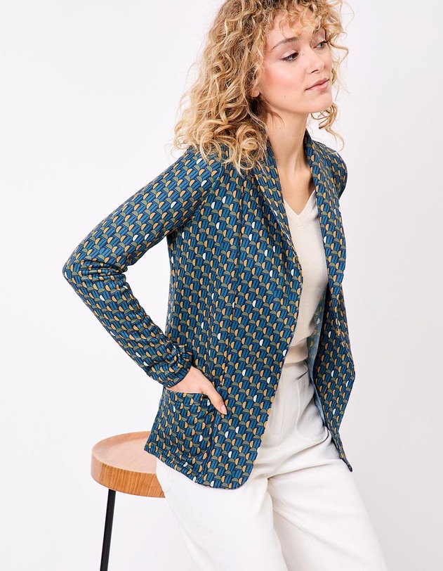Veste souple maille bio imprim&eacute; La Fianc&eacute;e