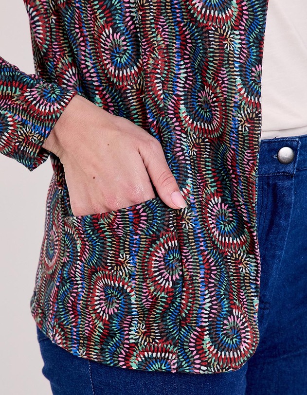 Veste souple maille bio imprim&eacute; La Fianc&eacute;e