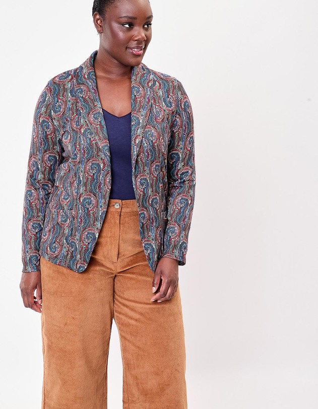 Veste souple maille bio imprim&eacute; La Fianc&eacute;e
