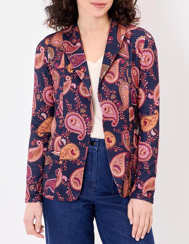 Veste souple maille bio imprim&eacute; La Fianc&eacute;e