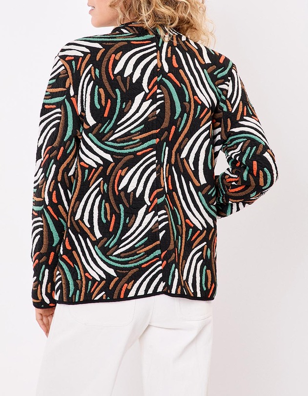 Veste souple maille jacquard imprim&eacute; La Fianc&eacute;e