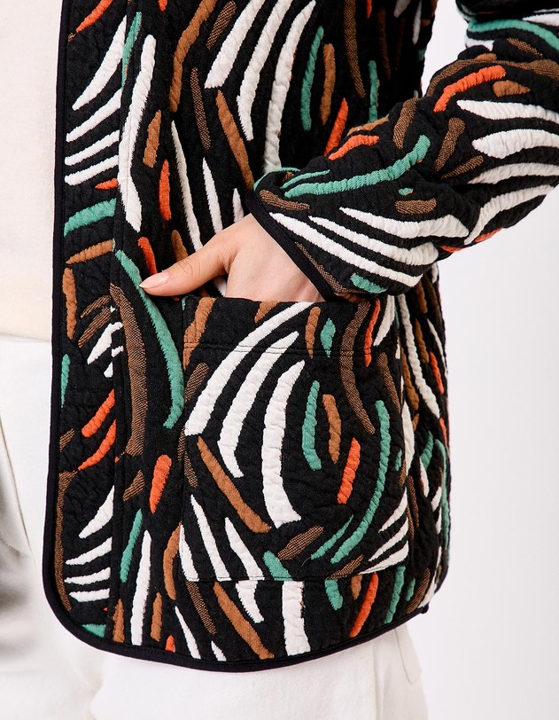 Veste souple maille jacquard imprim&eacute; La Fianc&eacute;e