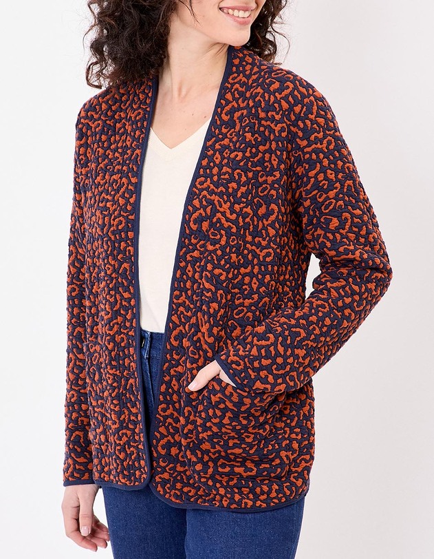 Veste souple maille jacquard imprim&eacute; La Fianc&eacute;e