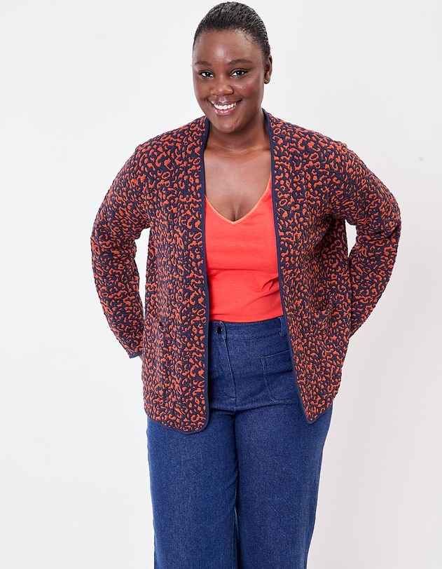 Veste souple maille jacquard imprim&eacute; La Fianc&eacute;e