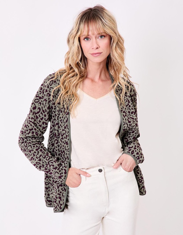 Veste souple maille jacquard imprim&eacute; La Fianc&eacute;e