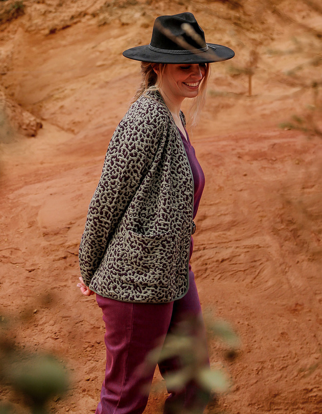 Veste souple maille jacquard imprim&eacute; La Fianc&eacute;e